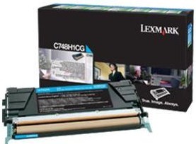Original Lexmark C748H1CG Cyan Toner Cartridge High Capacity