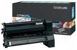 Original Lexmark C7700CH Cyan Toner Cartridge