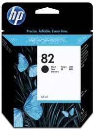 Original HP 82 Black Ink Cartridge (CH565A)