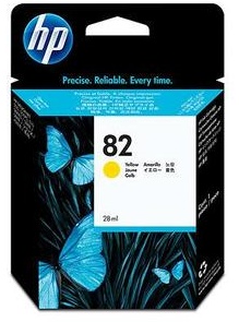 Original HP No.82 Yellow Ink Cartridge (CH568A)