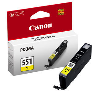 Original Canon CLI-551Y Yellow Ink Cartridge (6511B001)