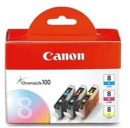 Original Canon CLI-8CMY Ink Cartridge Multipack (0621B029) (Cyan,Magenta,Yellow)