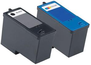 Remanufactured Dell KX701/JP451 Black and  KX703/JP453 Colour Ink cartridges (Series 11)