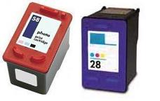 Remanufactured HP 28 Colour (C8728AN) and HP 58 Photo (C6658AE) High Capacity Ink cartridges