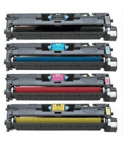 Compatible HP C9700A, C9701A, C9702A, C9703A a Set of 4, Black/Cyan/Magenta/Yellow Toner Cartridges