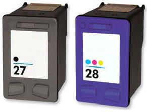 Remanufactured HP 27 Black (C8727AN) and Hp 28 Colour (C8728AN) High Capacity Ink cartridges