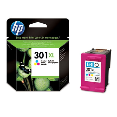 Original HP 301XL Colour Ink Cartridge High Capacity (CH564EE )