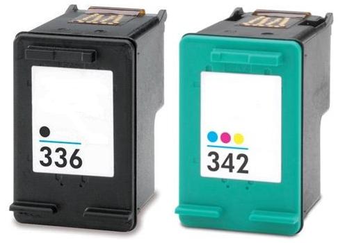 Remanufactured HP 336 Black (C9362EE) and HP 342 Colour Ink Cartridges (C9361EE)