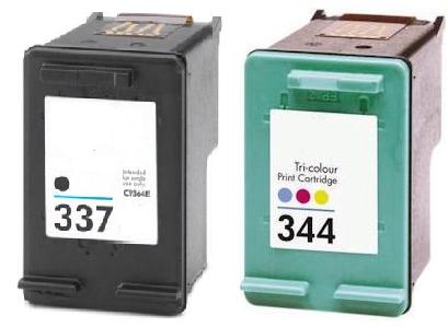 Remanufactured HP 337 Black  and HP 344 Colour  Ink cartridges High Capacity