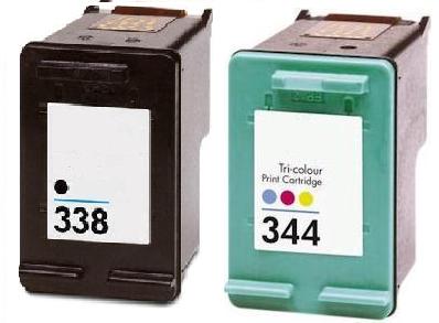 Remanufactured HP 338 Black and HP 344 Ink cartridges