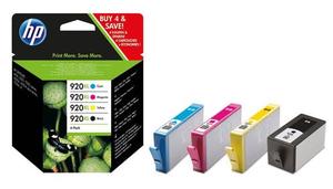 Original HP 920XL a Set of 4 Cartridges Multipack (C2N92AE) Black/Cyan/Magenta/Yellow