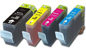 Compatible Canon BCI-3 a Set of 4 Ink cartridge (Black/Cyan/Magenta/Yellow)