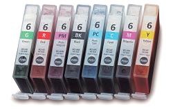 Compatible Canon BCI-6  a Set of 8 Ink cartridges (6BK, 6C, 6M, 6Y, 6PC, 6PM, 6G, 6R)