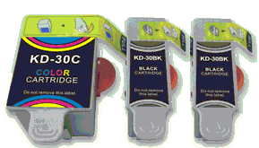 Compatible Kodak 30XL Black and Colour Ink Cartridges + EXTRA BLACK