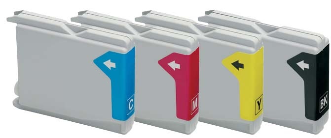 Compatible Brother LC1000/LC51 Set of 4 Ink cartridges