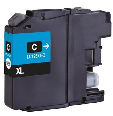 Compatible Brother LC125XL Cyan Ink Cartridge
