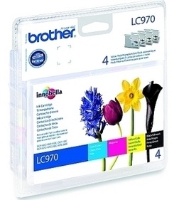 Original Brother LC970 Ink Cartridge Value Multipack (Black,Cyan.MagentaYellow)