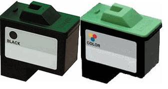 Remanufactured Lexmark 16 (10N0016) Black and Lexmark 26 (10N0026) Colour Ink cartridge High capacity