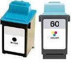 Remanufactured Lexmark 50 (17G0050) Black and Lexmark 60 (17G0060)colour Ink cartridges High Capacity
