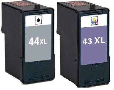 Original Lexmark 44XL Black and 43XL Colour Cartridges Twin Pack