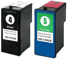 Remanufactured Lexmark 4 (18C1974) and 5 (18C1960) Remanufactured Cartridges