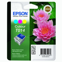 Original Epson T014 3-Colour Ink cartridge