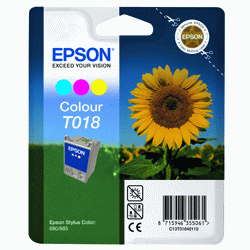 Original Epson T018 3-Colour Ink cartridge