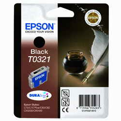 Original Epson T0321 Black Ink cartridge