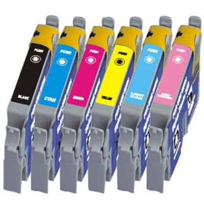 Compatible Epson T0331/T0332/T0333/T0334/T0335/T0336 a Set of 6 Ink cartridges