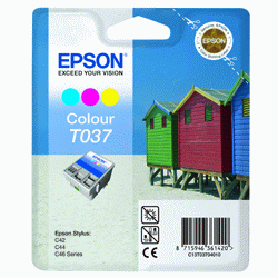 Original Epson T037 3-Colour Ink cartridge