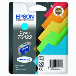 Original Epson T0422 Cyan Ink cartridge