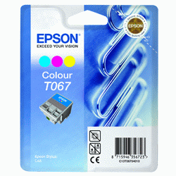 Original Epson T067 3-Colour Ink cartridge