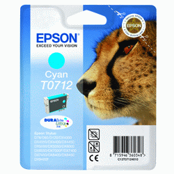 Original Epson T0712 Cyan Ink cartridge