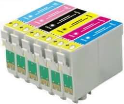 Compatible Epson T0791/T0792/T0793/T0794/T0795/T0796 a Set of 6 Ink cartridges