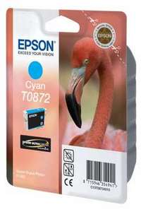 Original Epson T0872 Cyan Ink Cartridge