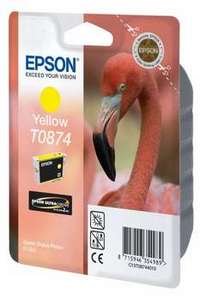 Original Epson T0874 Yellow Ink Cartridge