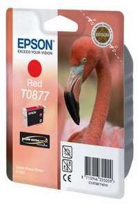 Original Epson T0877 Red Ink Cartridge