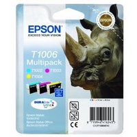 Original Epson T1006 a set of 3 Colour  Ink Cartridges  Multipack