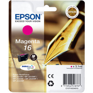 Original Epson 16 Magenta Ink Cartridge (T1623) (Series 16)