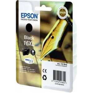 Original Epson 16XL Black Ink cartridge High Capacity  (T1631)  (16XL)