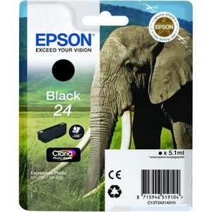 Original Epson 24 Black Ink Cartridge (T2421) (24 Series)