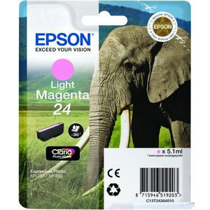 Original Epson 24 Light Magenta Ink Cartridge (T2426)