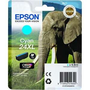 Original Epson 24XL Cyan Ink cartridge High Capacity (T2432) (24XL)