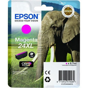 Original Epson 24XL Magenta Ink Cartridge High Capacity (T2433) (24XL)