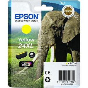 Original Epson 24XL Yellow Ink Cartridge High Capacity (T2434)