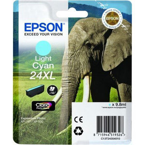 Original Epson 24XL Light Cyan Ink Cartridge High Capacity (T2435)