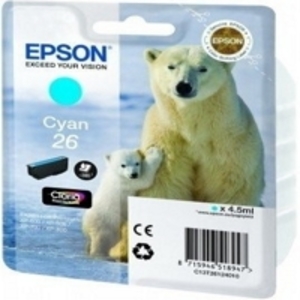 Original Epson 26 Cyan Ink Cartridge (T2612) (Series 26)