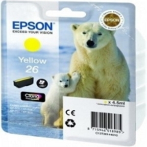 Original Epson 26 Yellow Ink Cartridge (T2614) (Series 26)