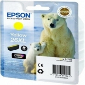 Original Epson 26XL Yellow Ink cartridge High Capacity  (T2634)