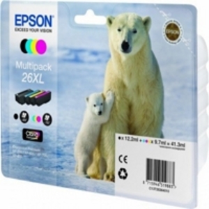 Original Epson 26XL High Capacity Multipack (T2636) (Black,Cyan,Magenta,Yellow)